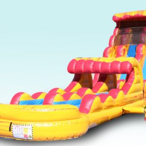 24 Ft Dual Lane Fire N Ice Inflatable Water Slide Rentals