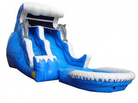 20 Ft Double Drop Water Slide