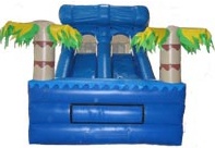 Dual Palm Tree Inflatable Water Slides for Rent