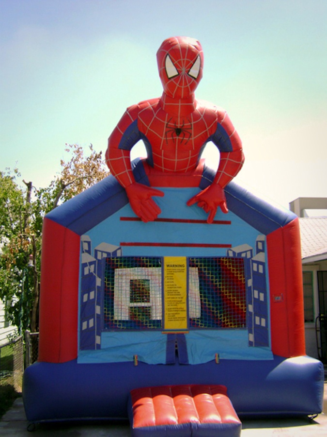 Half Spiderman Inflatable Bounce House Rentals | Jumpers