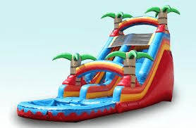 Red Tropical Water Slide