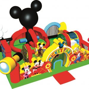 This is a mickey mouse toddler bounce house